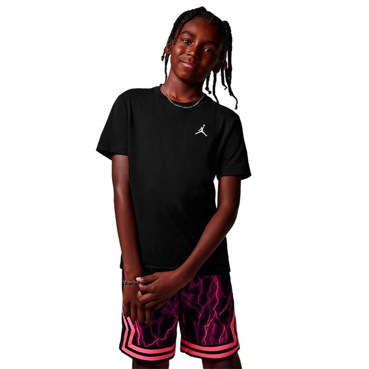 Barn T-shirt med kortärm Jordan Jdb Jumpman Air Svart