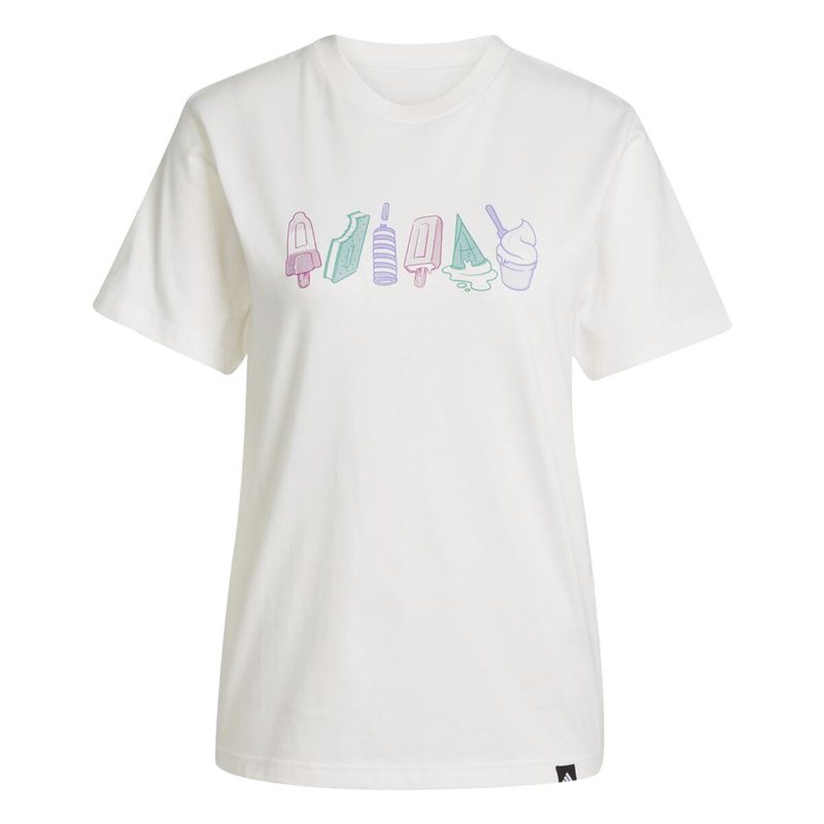 T-shirt med kortärm Dam Adidas Vit