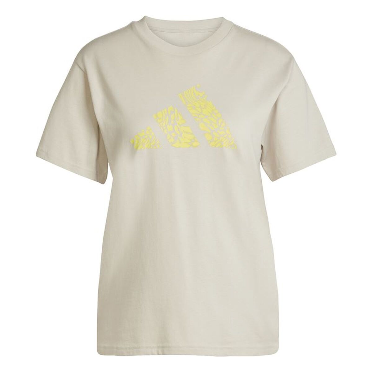 T-shirt med kortärm Dam Adidas Beige