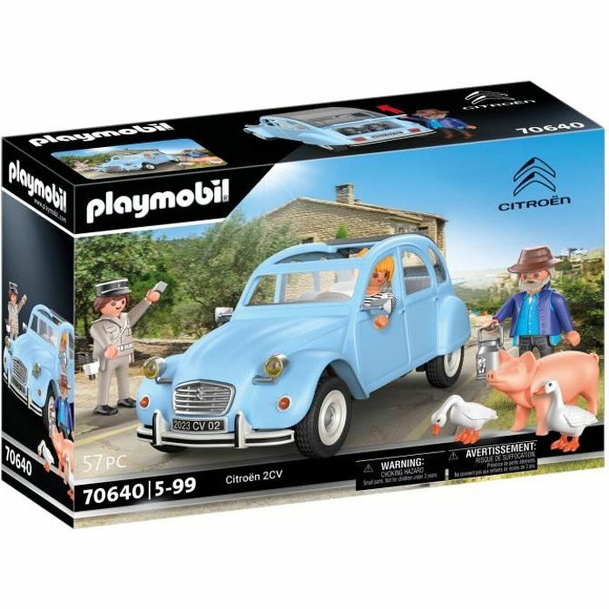 Fordonsspel Playmobil Citroen 2CV 70646 Bil Blå 57 Delar