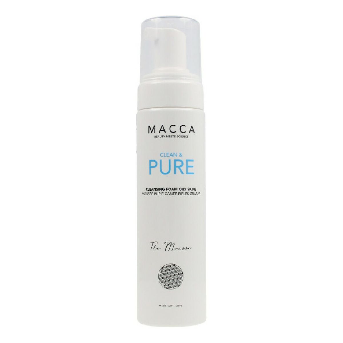 Rengörande mousse Macca Clean Pure 200 ml Fet hud
