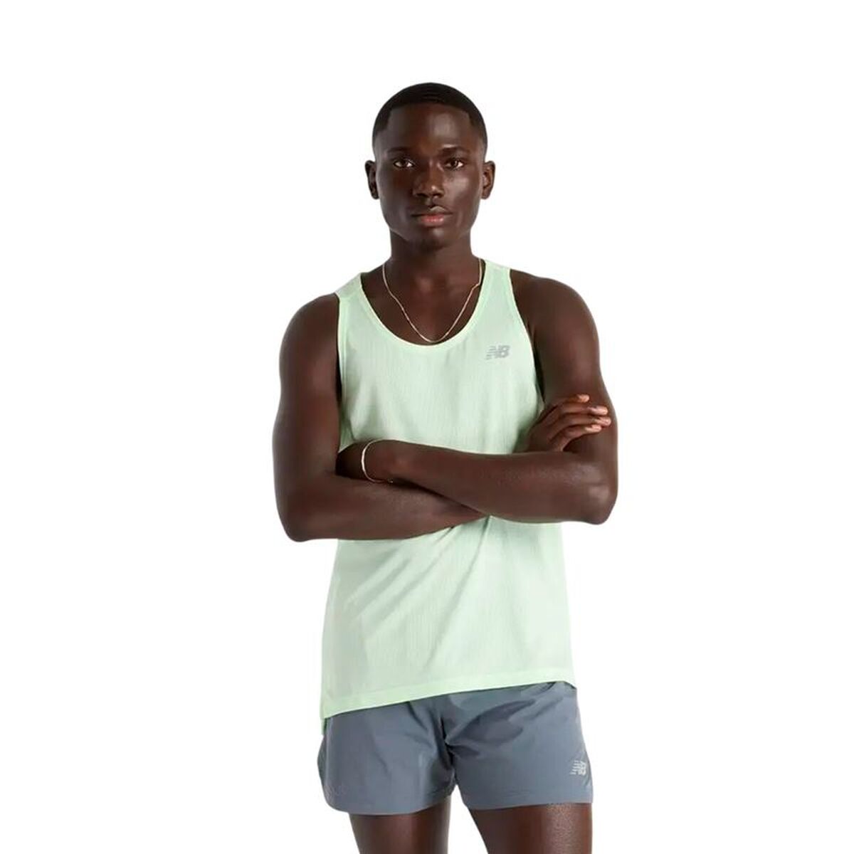 Tanktop, Herr New Balance Athletics Singlet Ljusgrön