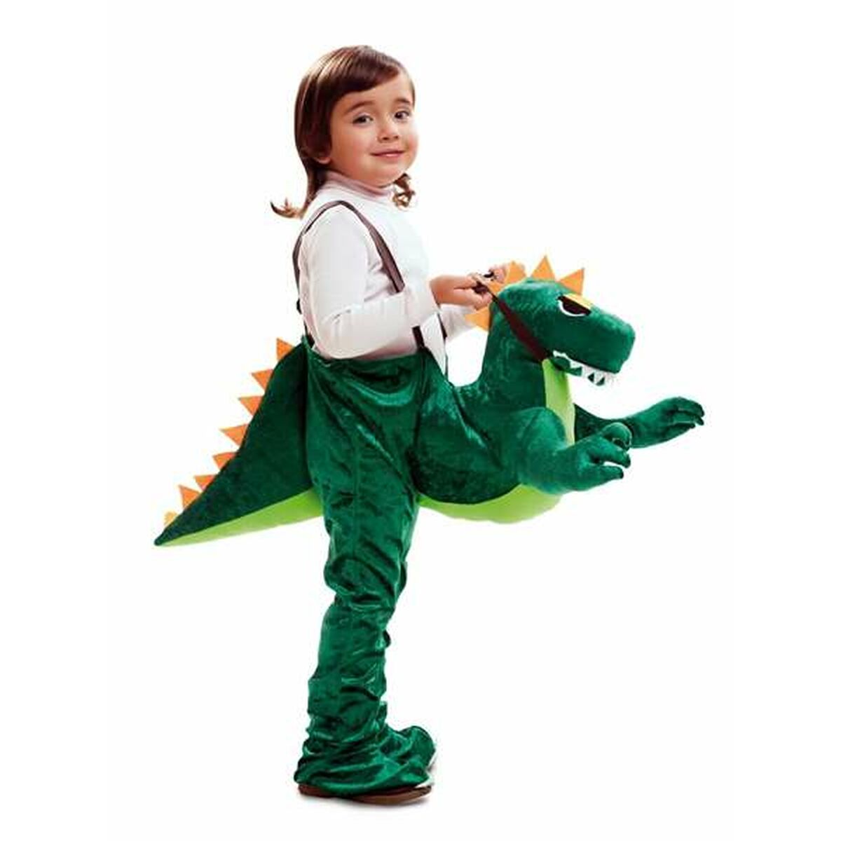 Maskeraddräkt för barn My Other Me Dino Rider Grön