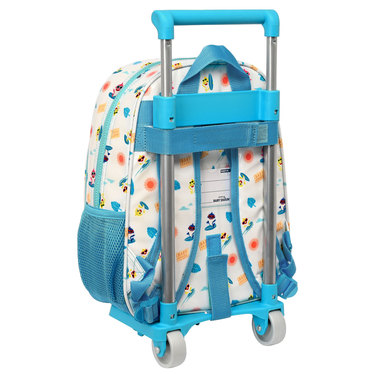 Skolväska med hjul Baby Shark Surfing Blå Vit 26 x 34 x 11 cm - 2