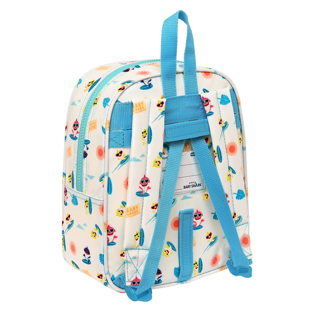 Barnryggsäck Baby Shark Surfing Blå Vit 22 x 27 x 10 cm - 2
