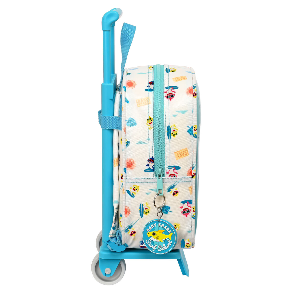 Skolväska med hjul Baby Shark Surfing Blå Vit 22 x 27 x 10 cm - 2
