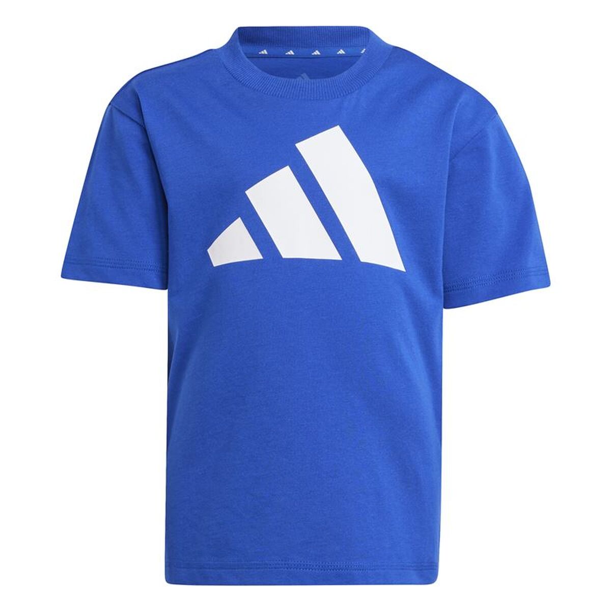 Barn T-shirt med kortärm Adidas Big Logo Blå Vit