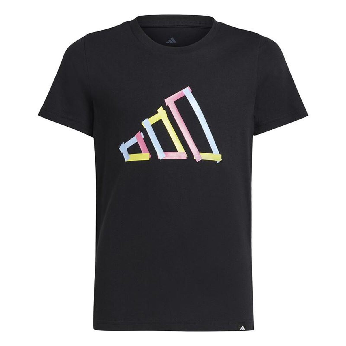 Barn T-shirt med kortärm Adidas Svart