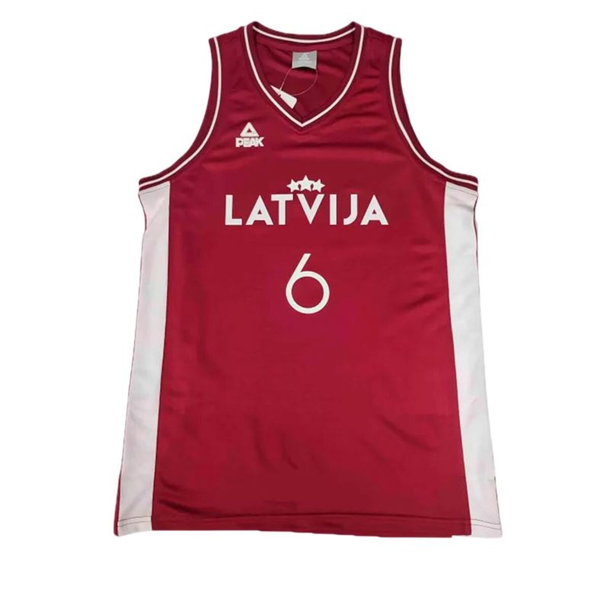 Baskettröja Peak Latvija 6 - Porzingis Vit Brun