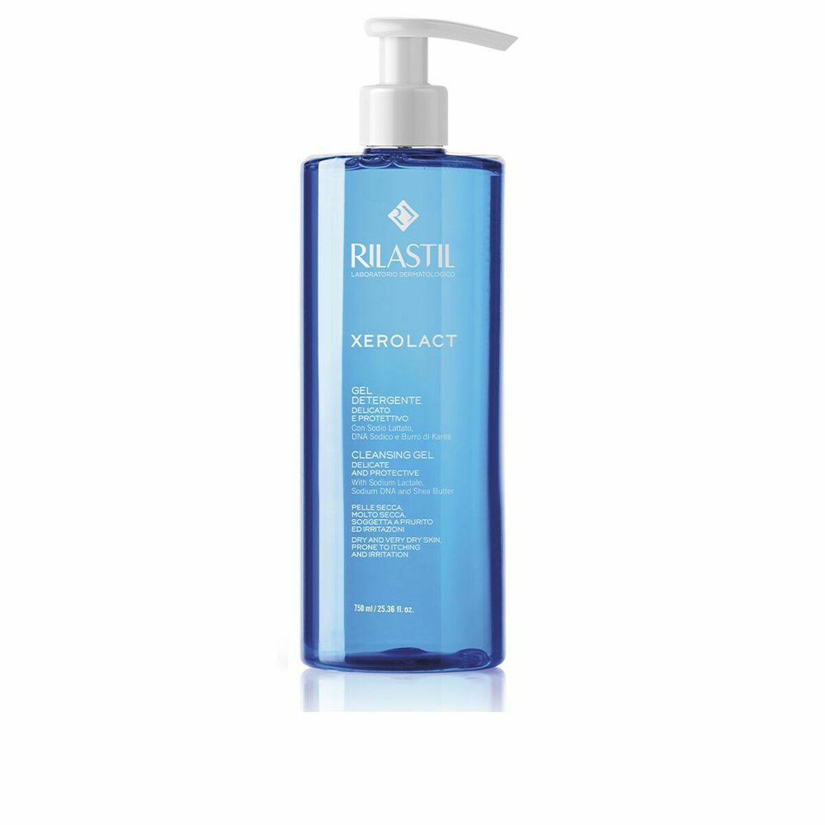 Rengörande ansiktsgel Rilastil XEROLACT GEL 750ML 750 ml Skydd