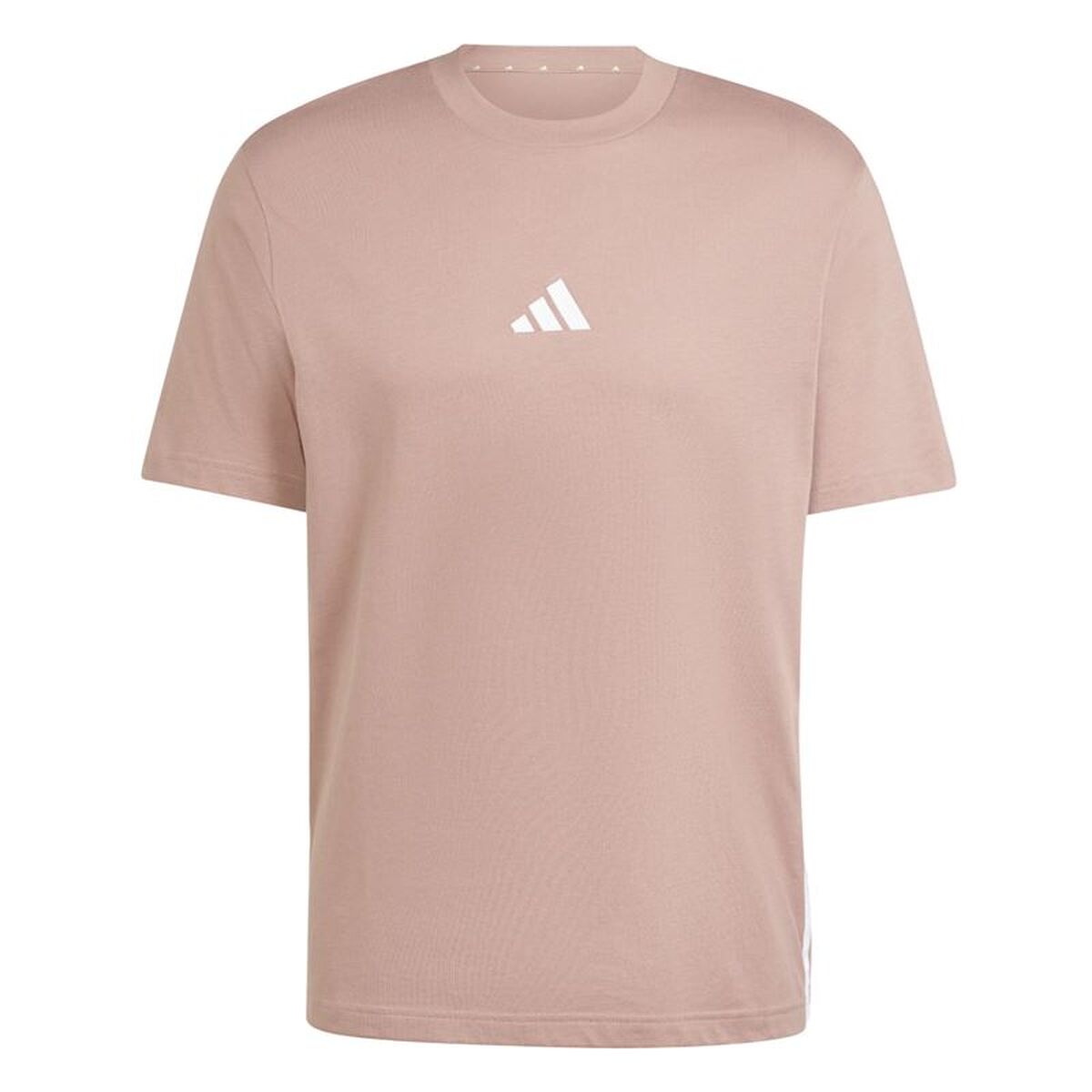 T-shirt med kortärm Herr Adidas 3stripes Vit Rosa
