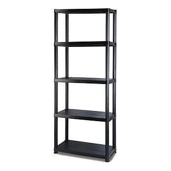 Marbueno Hylla 5 Hyllor Plast svart 61x31x171 cm Trädgård 10538