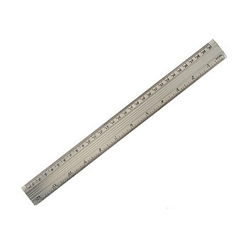 Linjal Pincello Silvrig Aluminium 0,5 x 35,5 x 4 cm (12 antal)