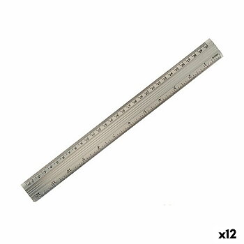 Linjal Pincello Silvrig Aluminium 0,5 x 35,5 x 4 cm (12 antal)