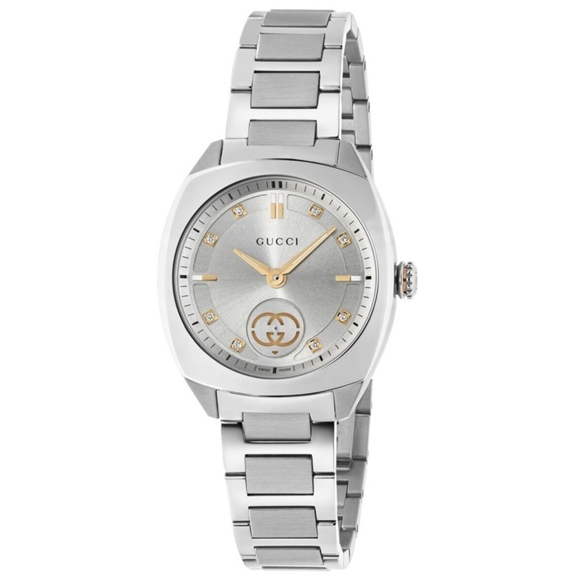Damklocka Gucci YA142510 Silvrig