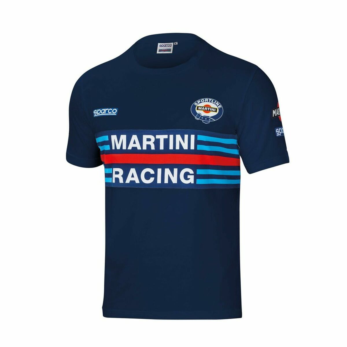 T-shirt med kortärm Sparco 01274MRBM4XL Marinblå