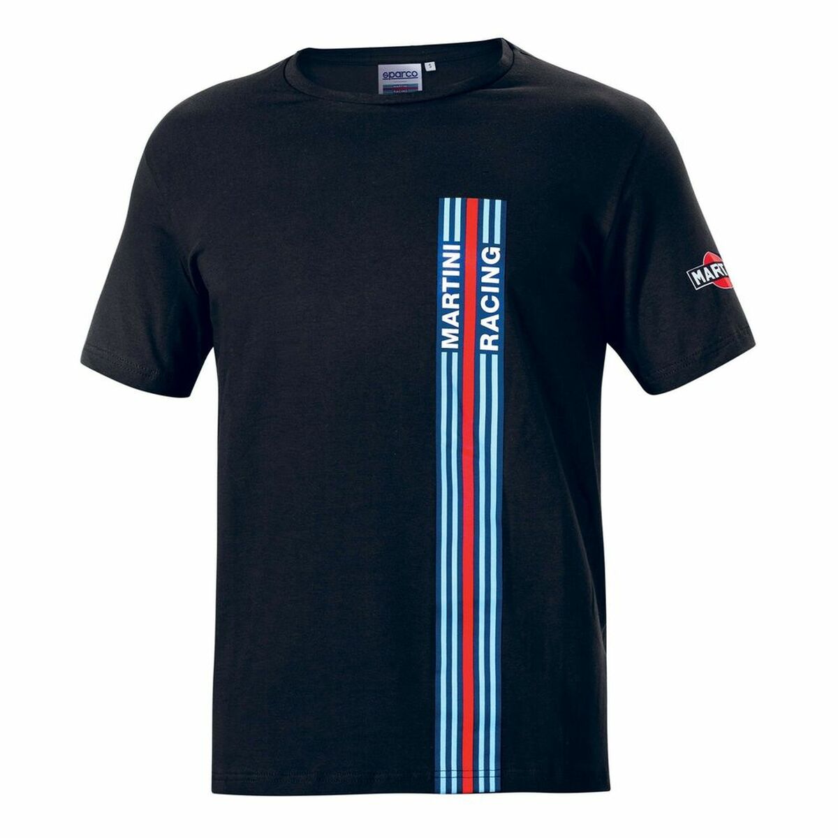 T-shirt med kortärm Herr Sparco Martini Racing Svart (Storlek M)