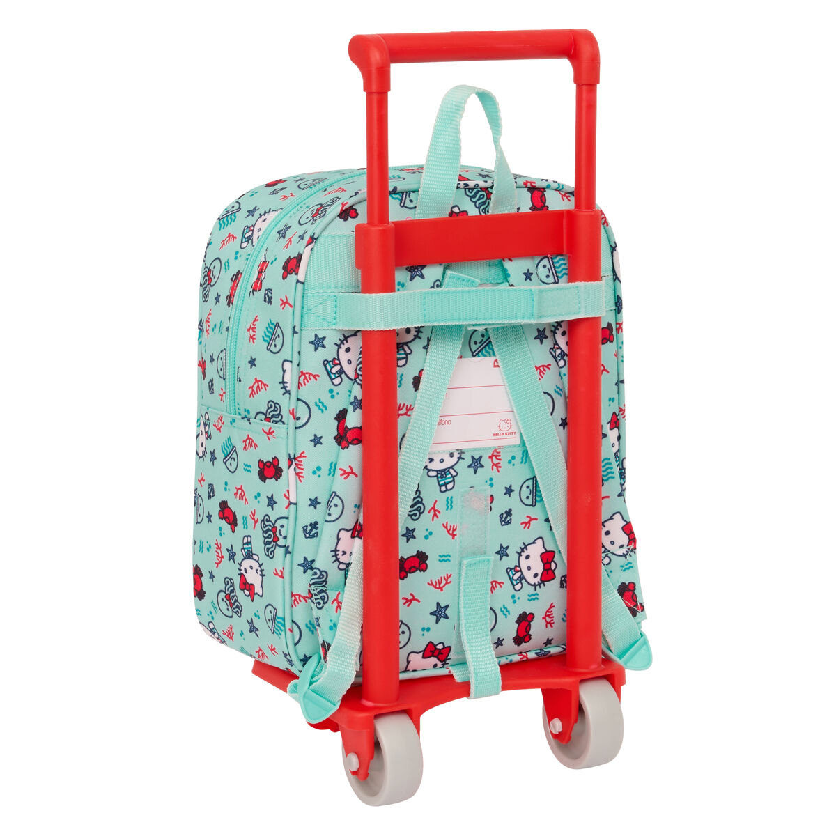 Skolväska med hjul Hello Kitty Sea lovers Turkos 22 x 27 x 10 cm - 2