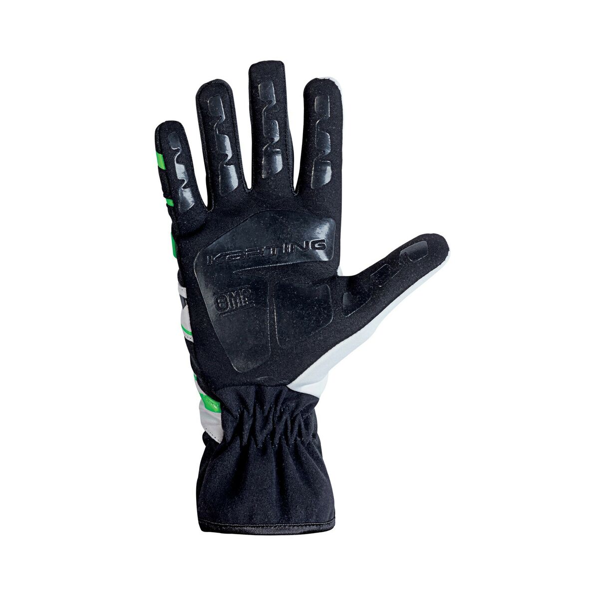 Kids Karting Gloves OMP KS-3 MY2018 Vit Svart Grön 6 kart - 2