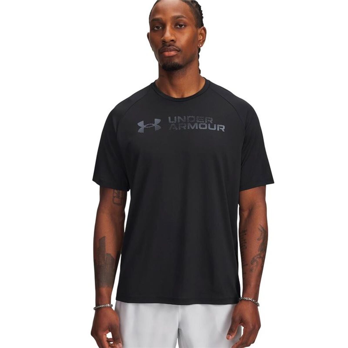 T-shirt med kortärm Herr Under Armour 6005116-001 Svart (XL)