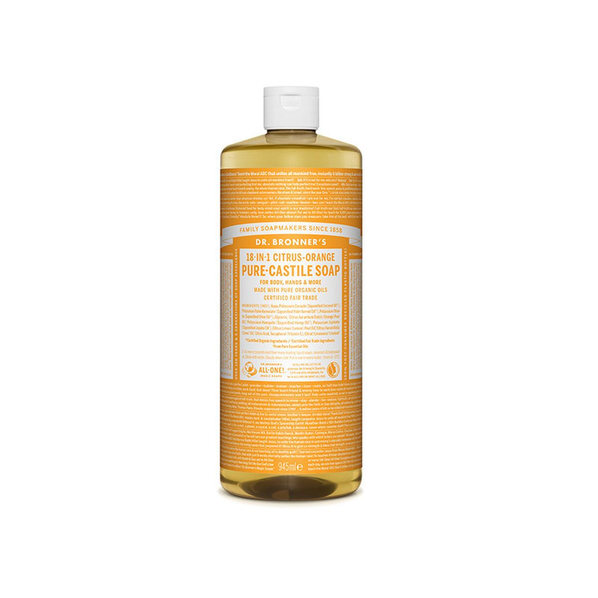 Flytande tvål Dr Bronner's 18 in 1 Citrus Orange 945 ml