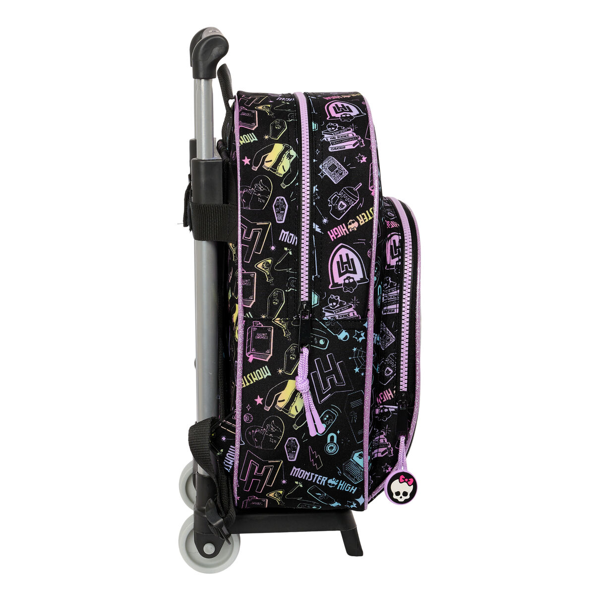 Skolväska med hjul Monster High Svart 28 x 34 x 10 cm - 3