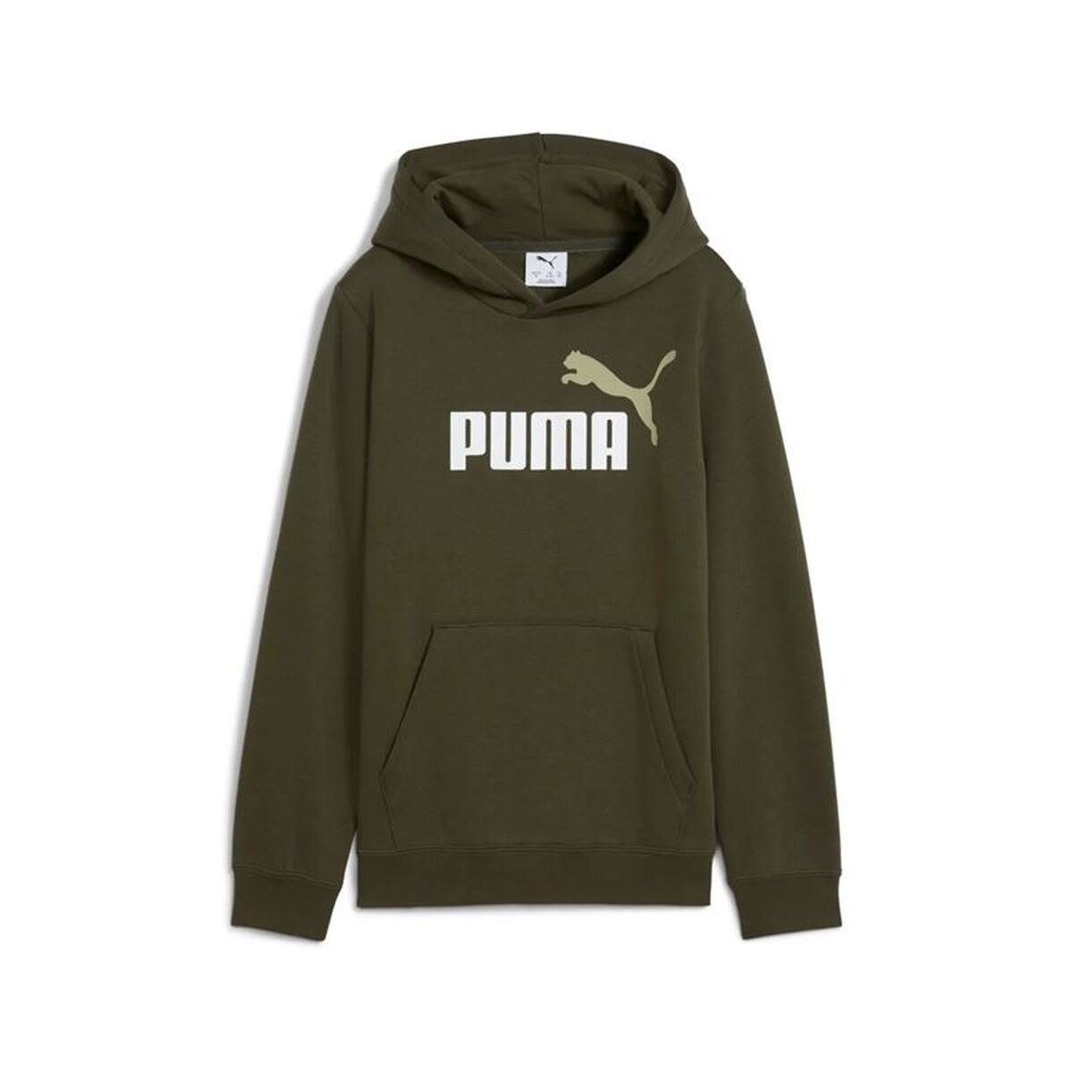 Tröja med huva Unisex Puma Essentials 2 Color No.1 Mörkgrön Oliv