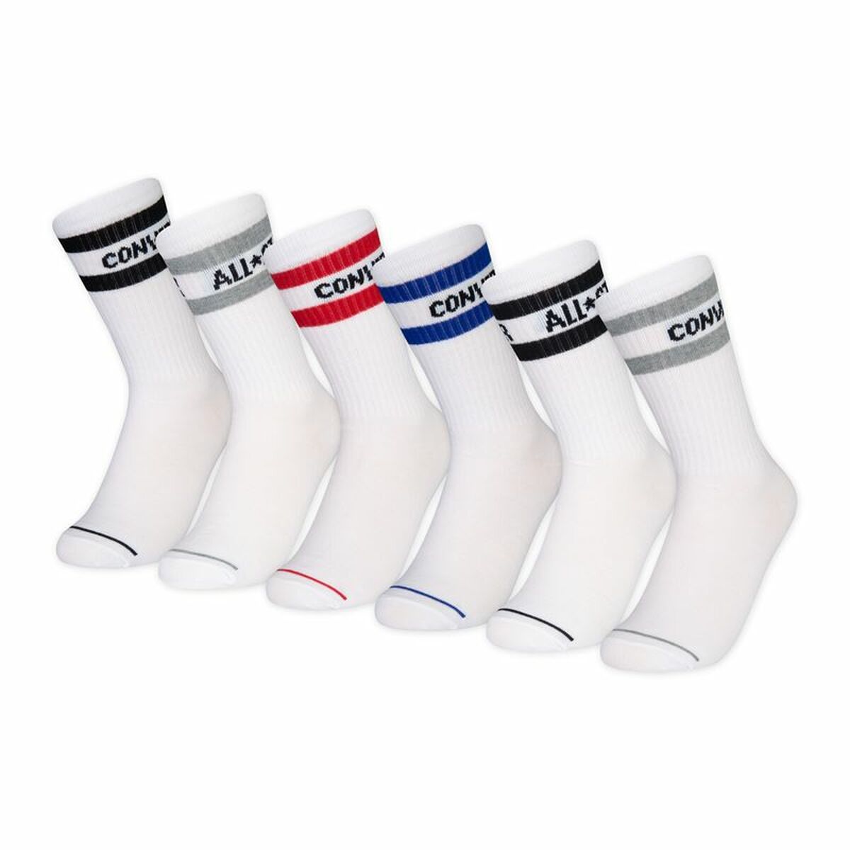 Strumpor Converse Wordmark Crew Vit (5-7 år) - 2