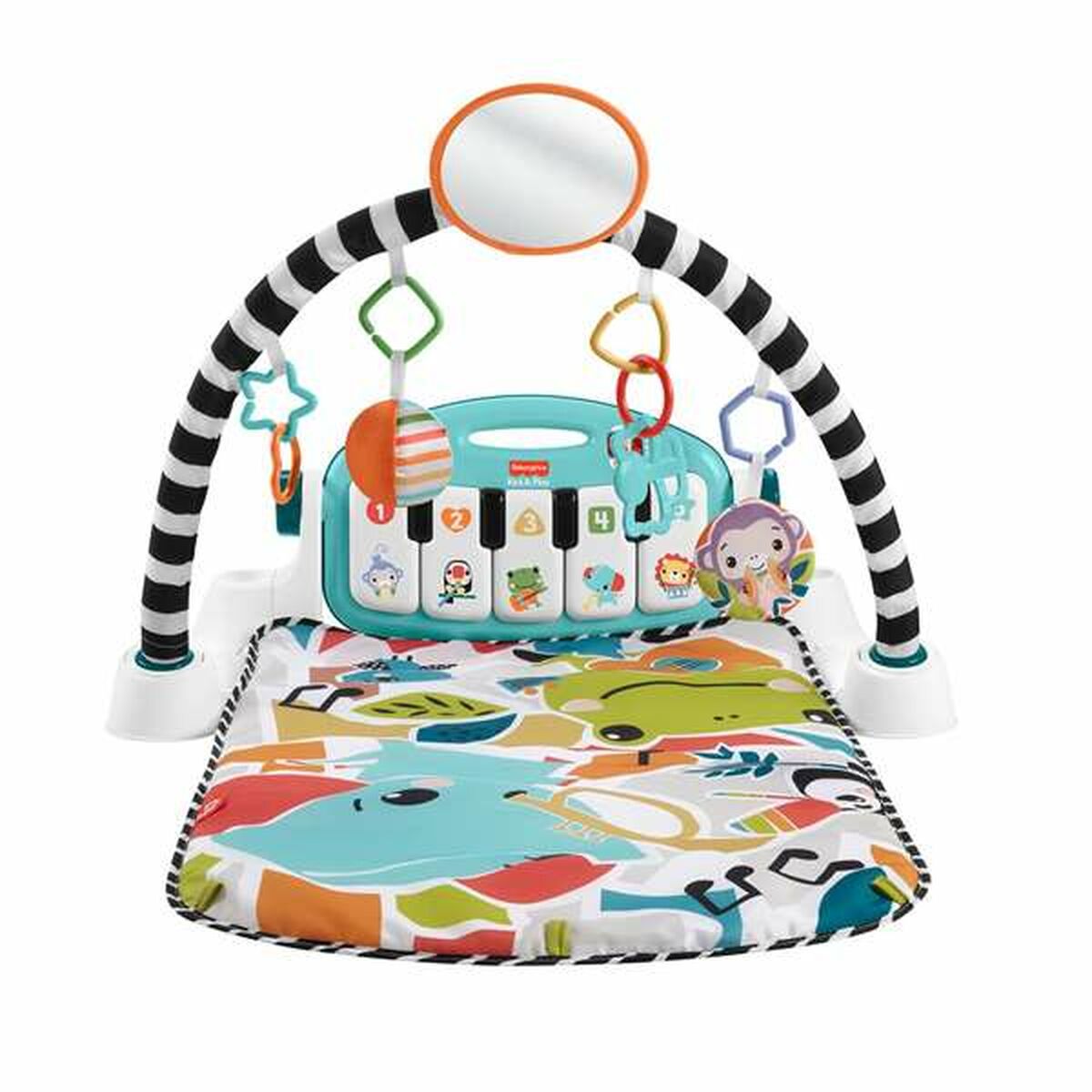 Lekmatta Fisher-Price Kick and Play Plast Skallra Piano ES - 2