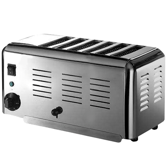 Brödrost för 6 skivor