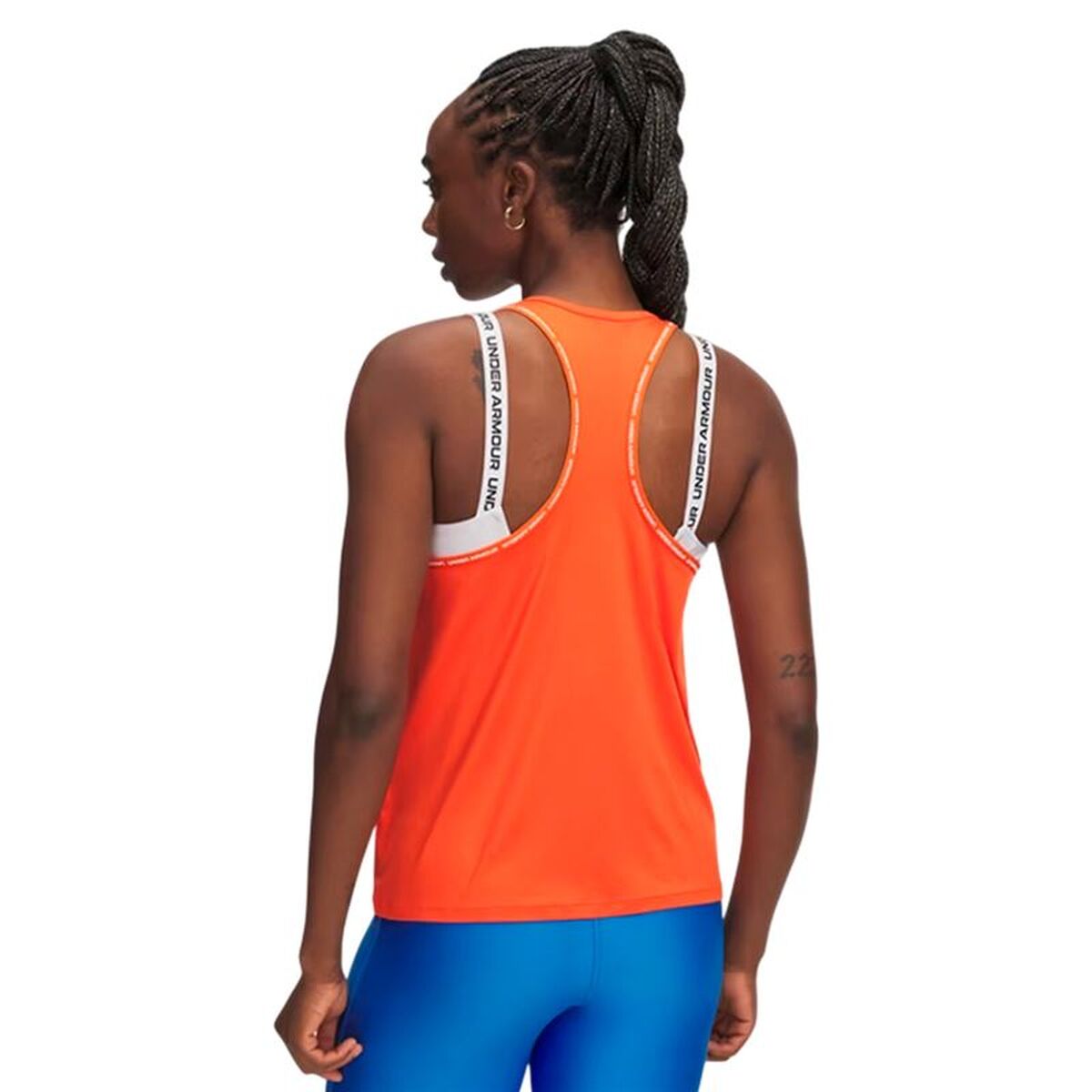 Ärmlös sporttröja Dam Under Armour Tech Knockout Orange Fitness - 2