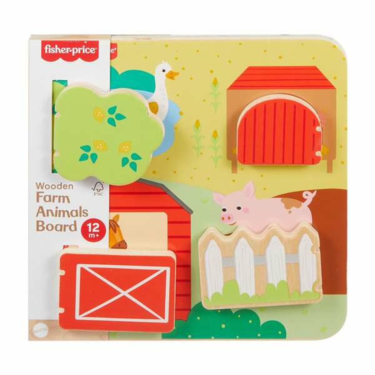 Bebisleksak Mattel 20 x 20 x 1,91 cm djur