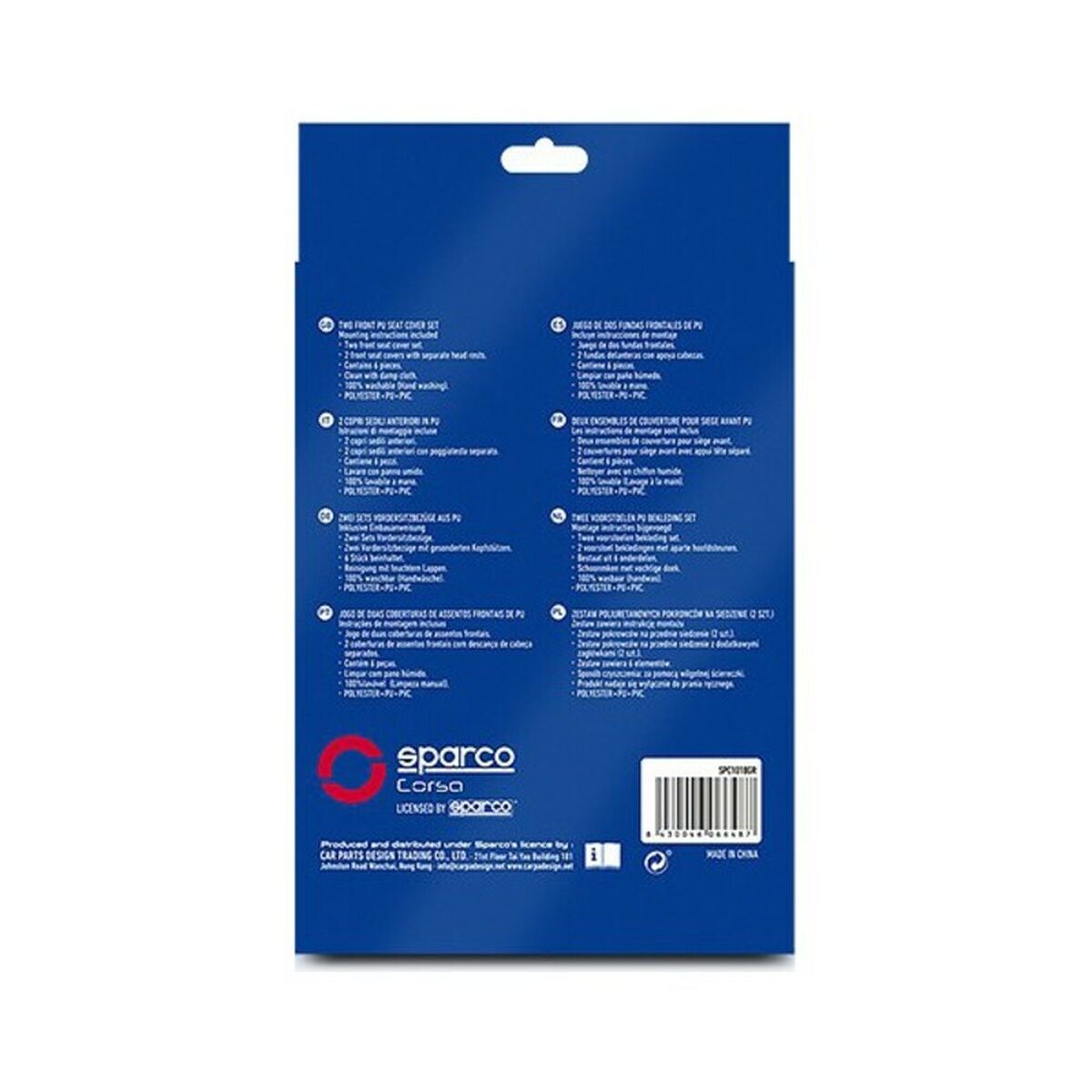 Uppsättning av sätesöverdrag Sparco S-Line Universal (6 Delar) - 2