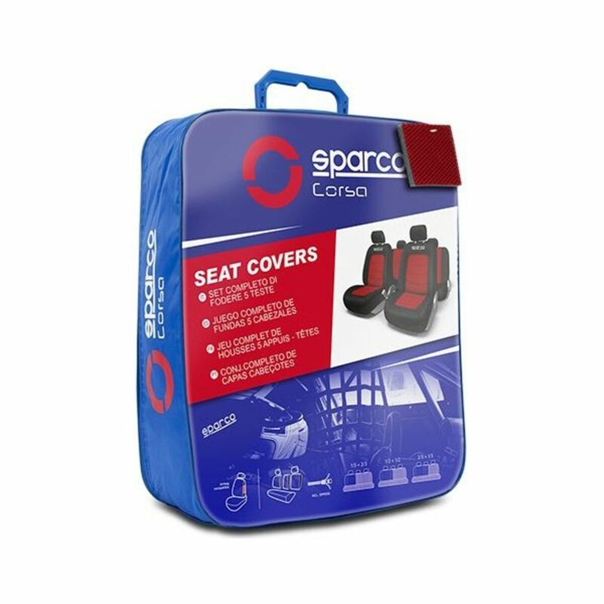 Uppsättning av sätesöverdrag Sparco S-Line Universal (11 pcs)