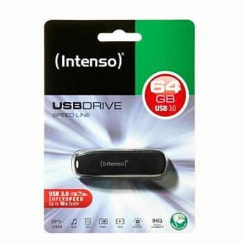 USB-minne INTENSO USB 3.0 64 GB Svart 64 GB
