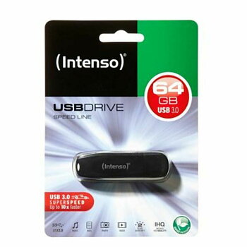 USB-minne INTENSO USB 3.0 64 GB Svart 64 GB