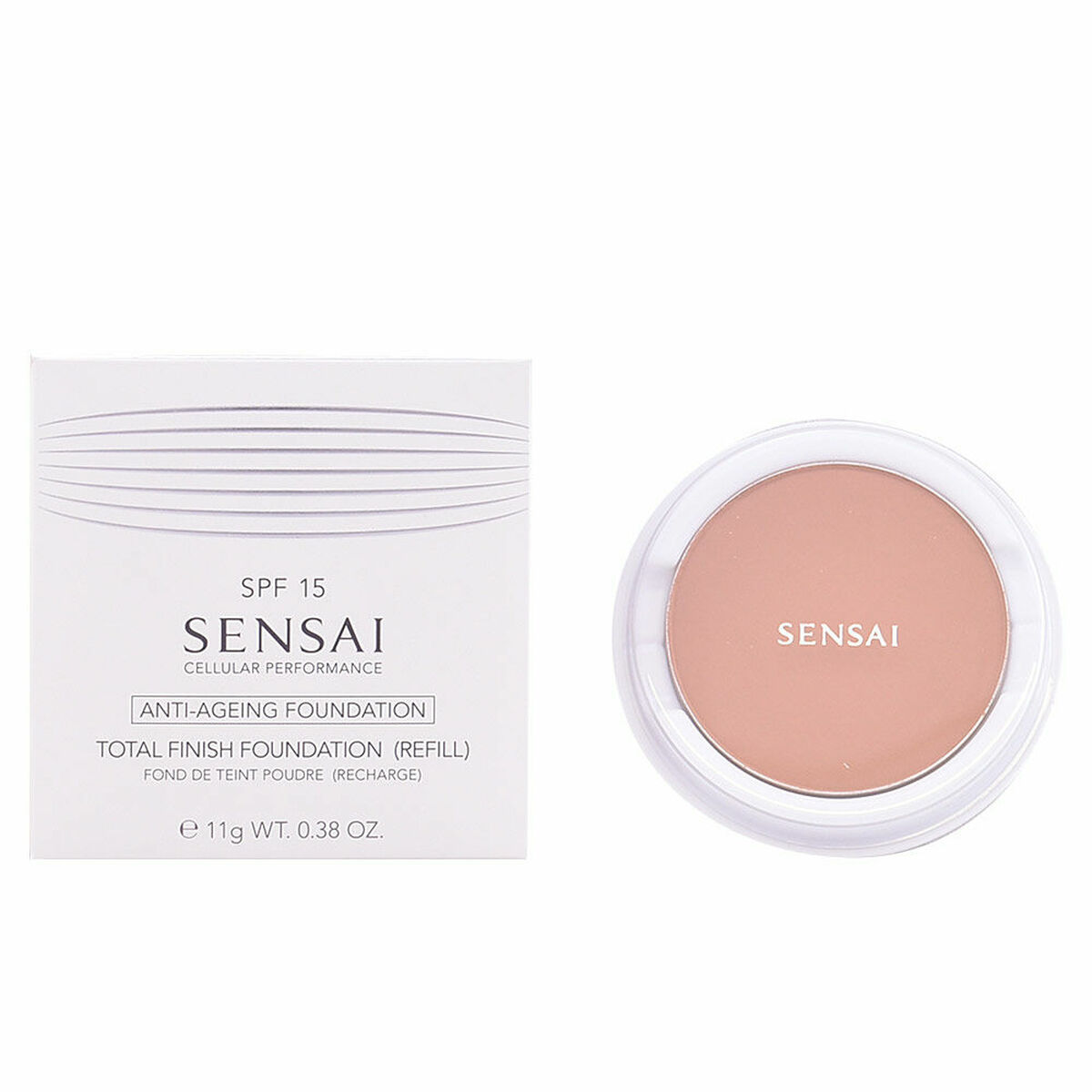 Kompakt Make Up Kanebo Sensai Cellular Performance Total Finish Nº 25 Tf25-Topaz Beige Spf 10 Spf 15 30 ml 11 g