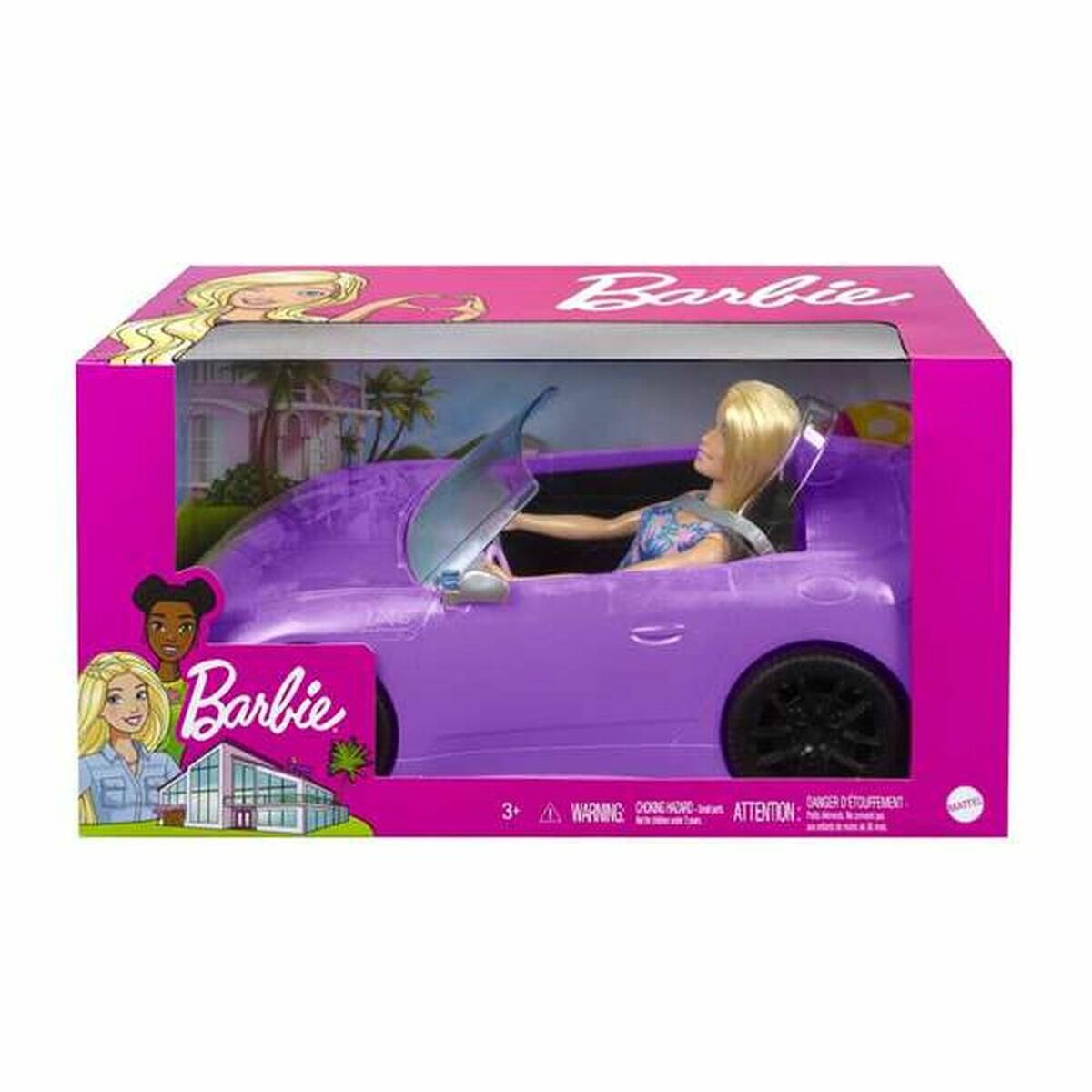 Docka Barbie And Her Purple Convertible - 3