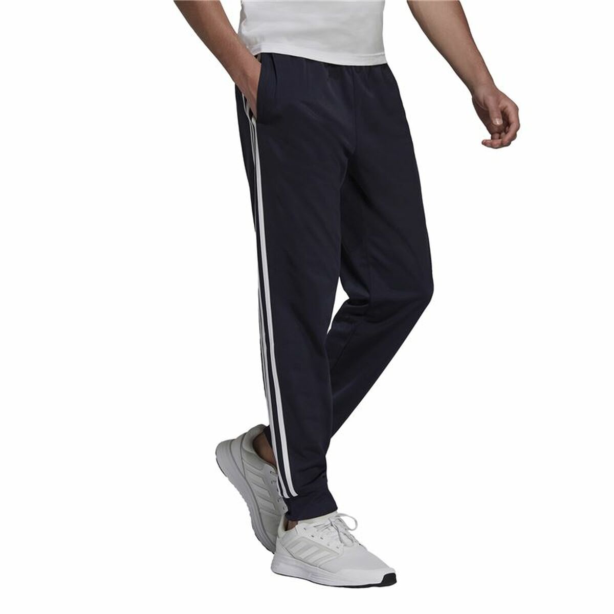 Nederdel träningsoverall för vuxna Adidas 3S Jog Tp Tri Mörkblå - 3