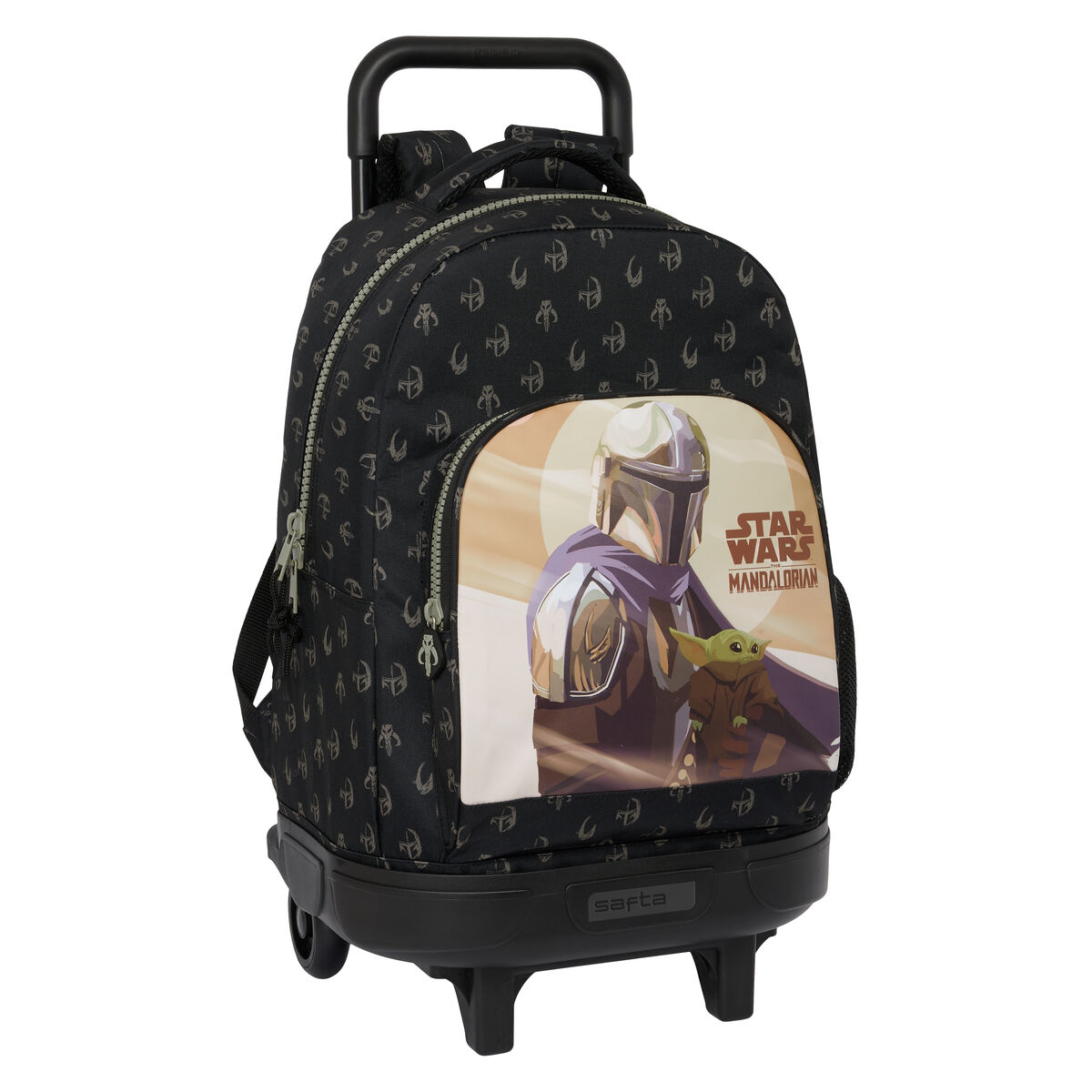 Skolväska med hjul The Mandalorian This is the way Svart 33 X 45 X 22 cm
