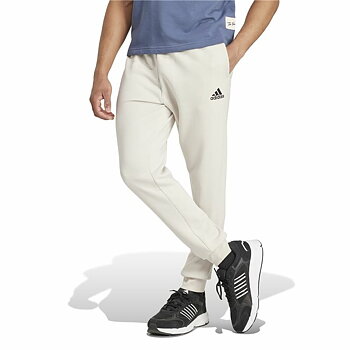 Långa träningsbyxor Adidas Essentials Fleece Regular Tapered Vit