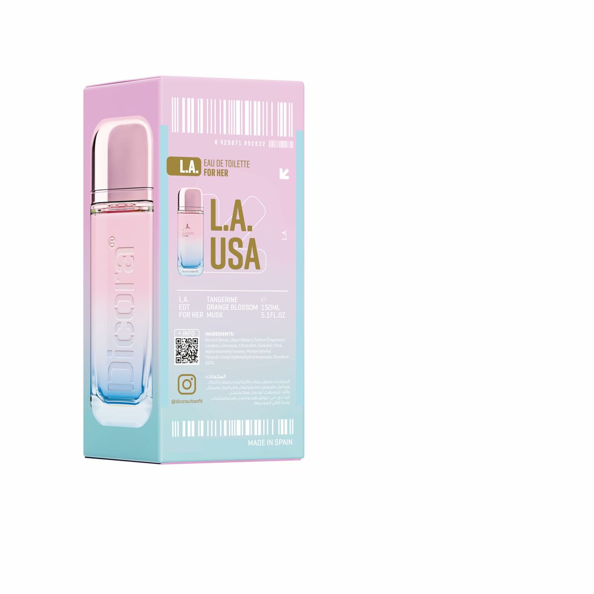 Parfym Damer Dicora URBAN FIT LOS ANGELES EDT 150 ml - 2