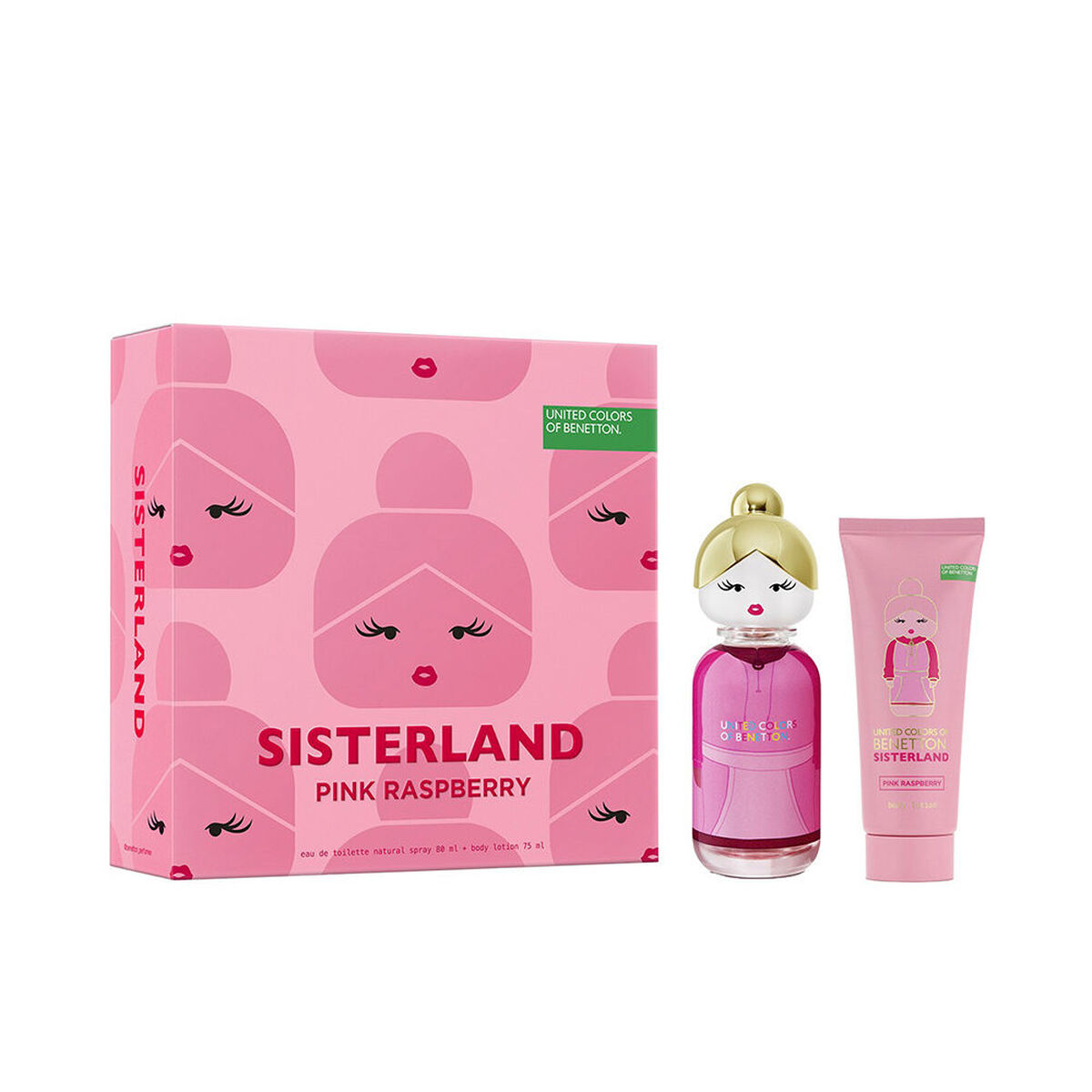 Parfymset Damer Benetton SISTERLAND PINK RASPBERRY 2 Delar