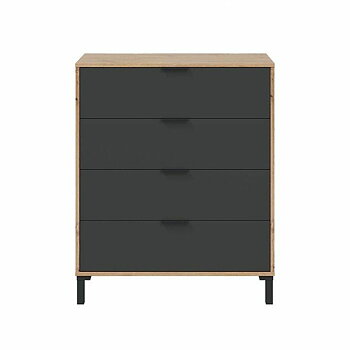 Kommod Brun Svart 77,5 x 40 x 93,5 cm