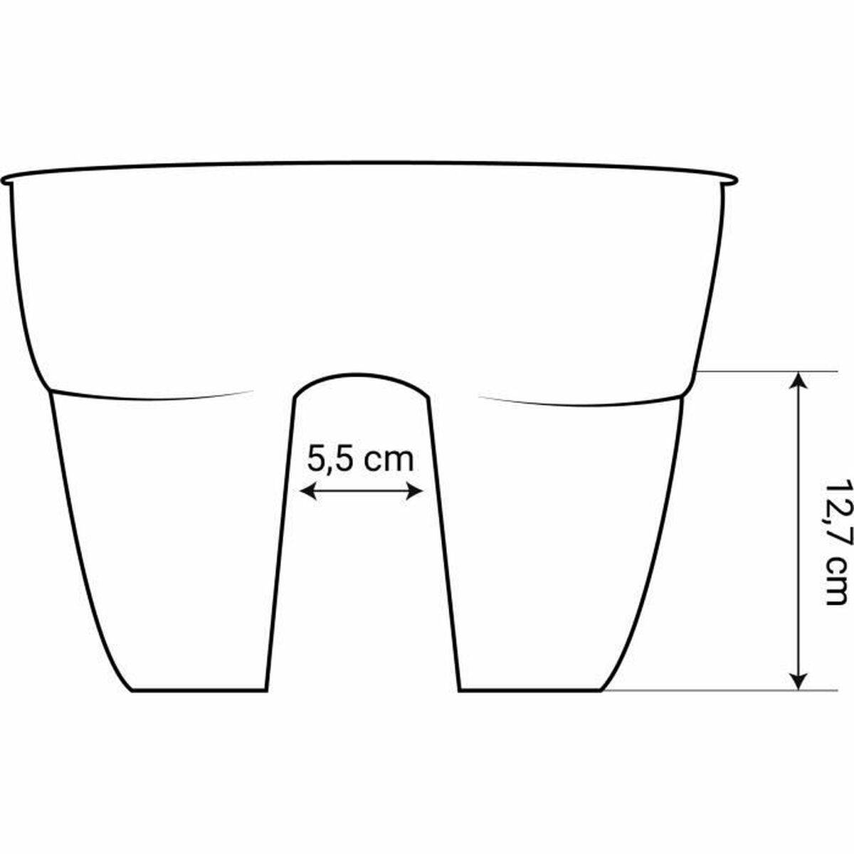 Kruka EDA Grön Plast Oval Modern