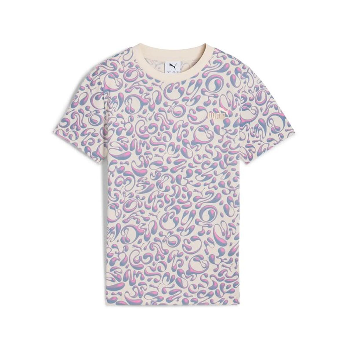 Barn T-shirt med kortärm Puma Tweenerverse Aop Beige