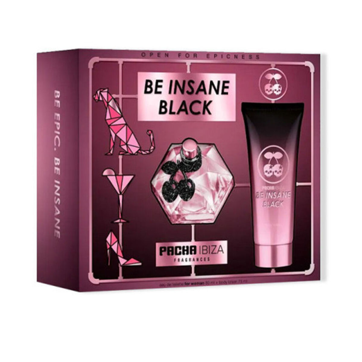Parfymset Damer Pacha Ibiza Be Insane Black 2 Delar