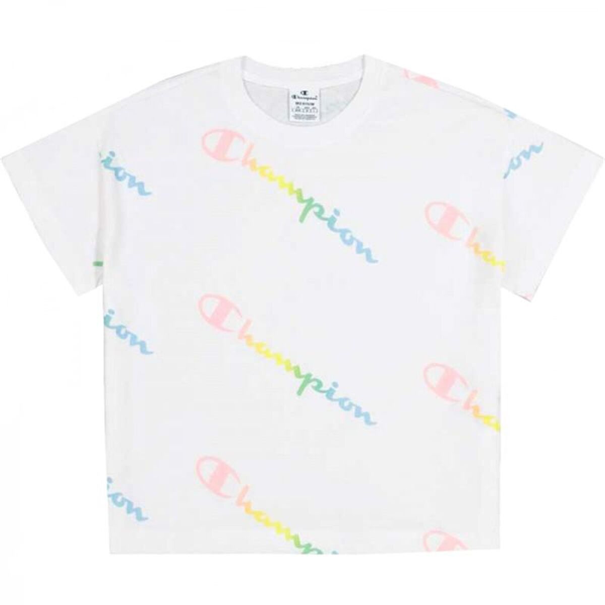 T-shirt med kortärm Dam Champion 114092-WL001 Vit (L)
