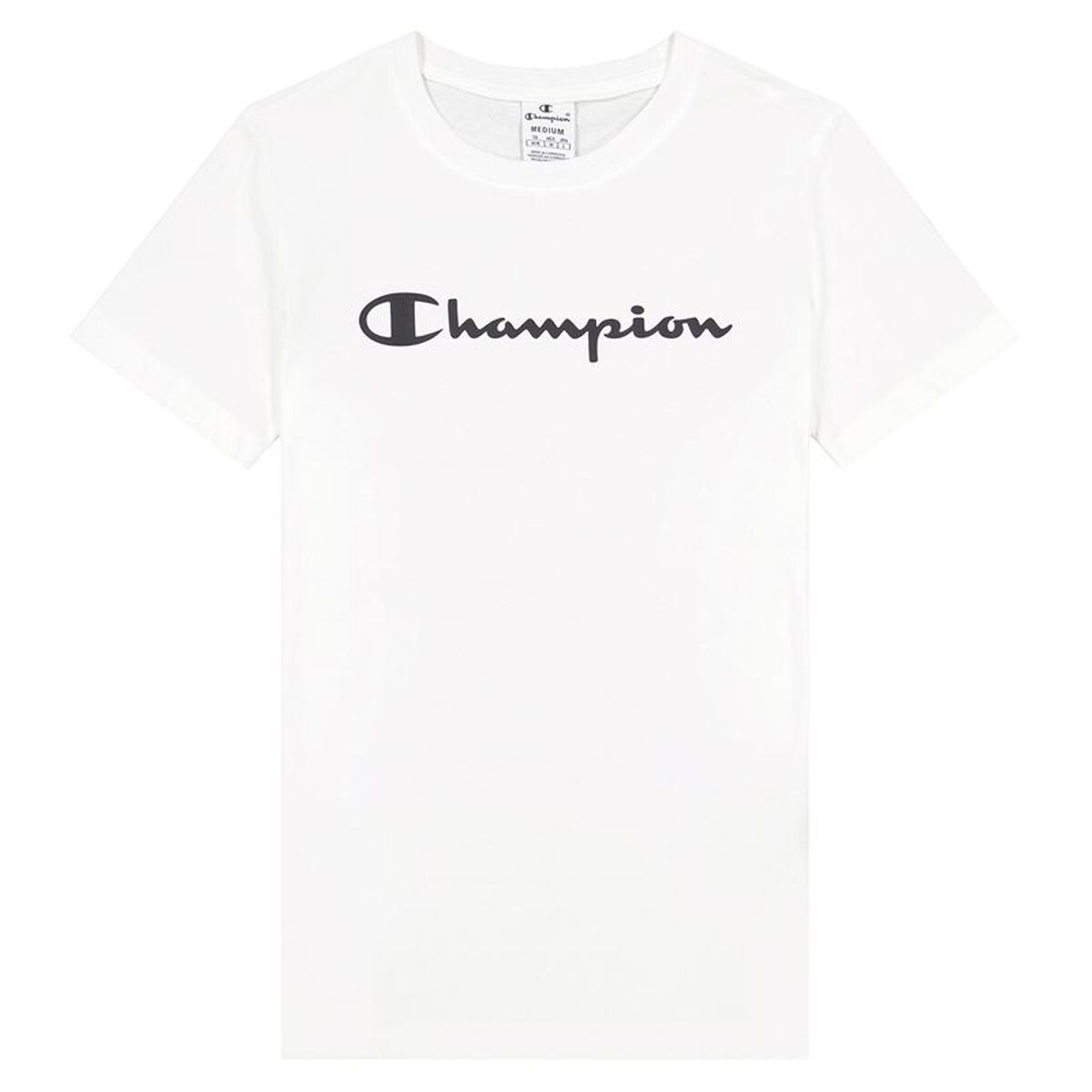 T-shirt med kortärm Dam Champion 114911-WW001 Vit (M)
