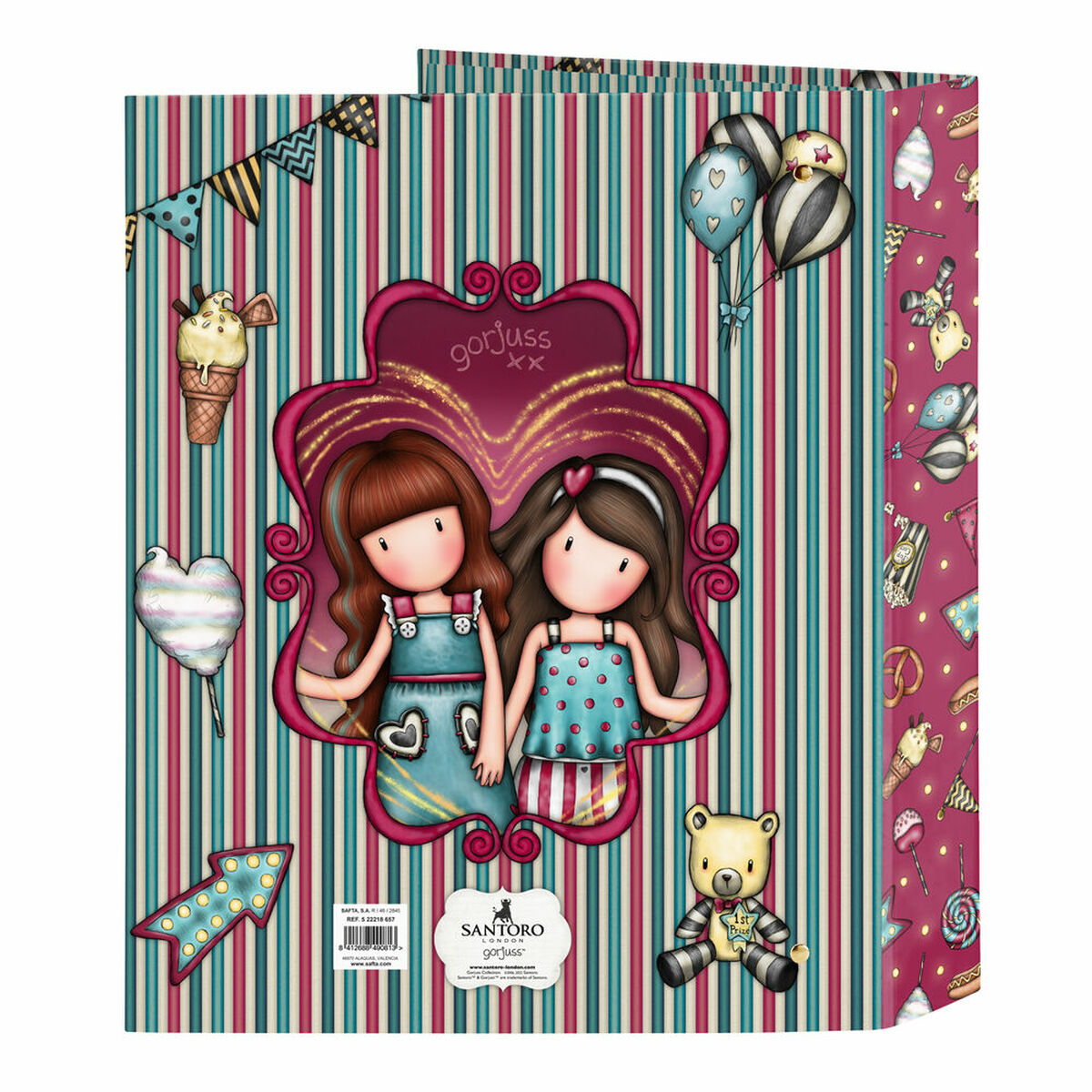 Ringpärm Gorjuss Fireworks Rödbrun A4 27 x 33 x 6 cm - 2